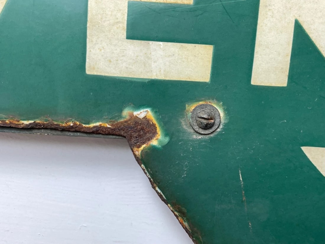 Railway Heritage – 1940s Southern Railway Enamel Target Sign from Dover Priory - 7