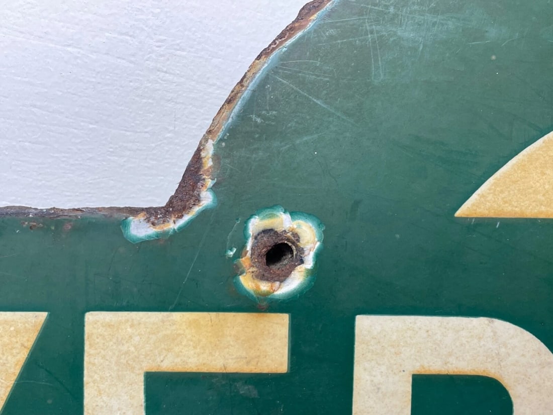 Railway Heritage – 1940s Southern Railway Enamel Target Sign from Dover Priory - 8