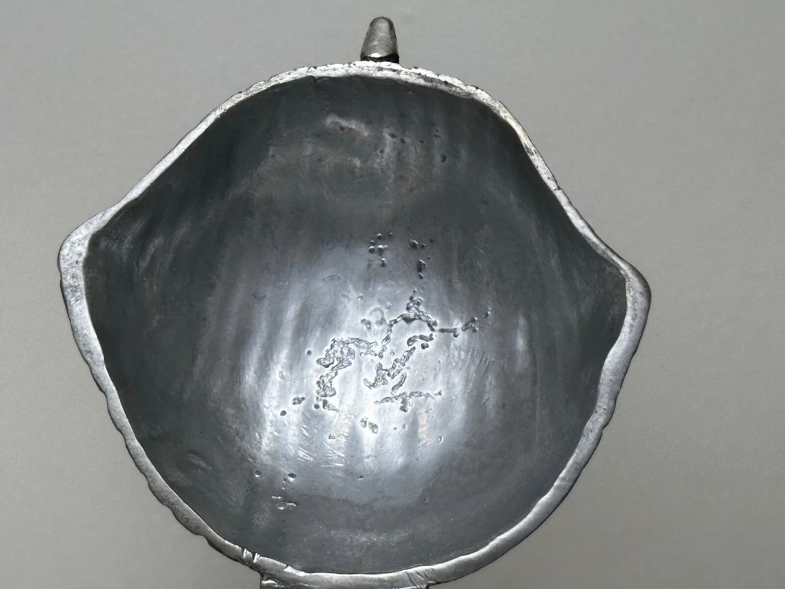 Small 19th Century Victorian Silver Plate Inkwell Form Head Of Egyptian Pharaoh - 17