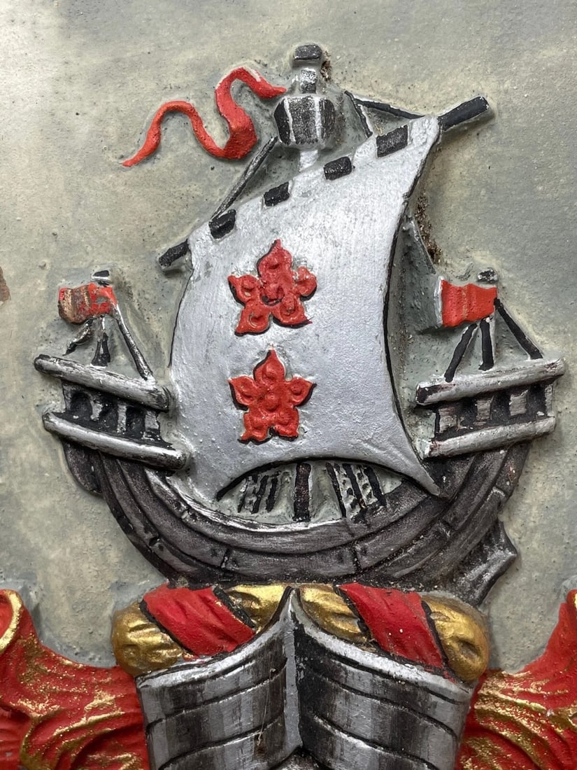 Historic Bronze Heraldic Plaque Duncan Arms OBE Ministry of Supply Glasgow - 3
