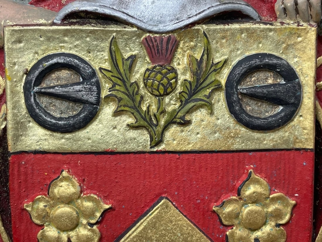 Historic Bronze Heraldic Plaque Duncan Arms OBE Ministry of Supply Glasgow - 9