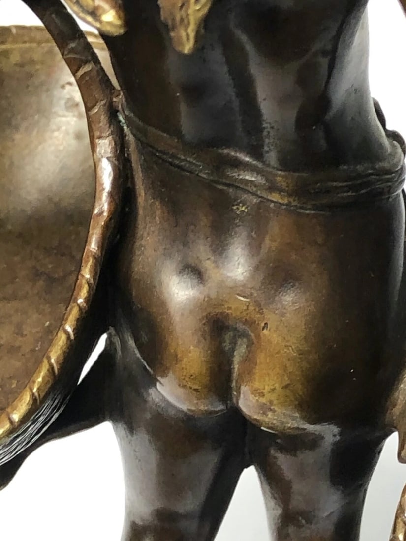 19th Century Girl Carrying Flower Baskets Sculpture Signed Auguste Moreau - 8