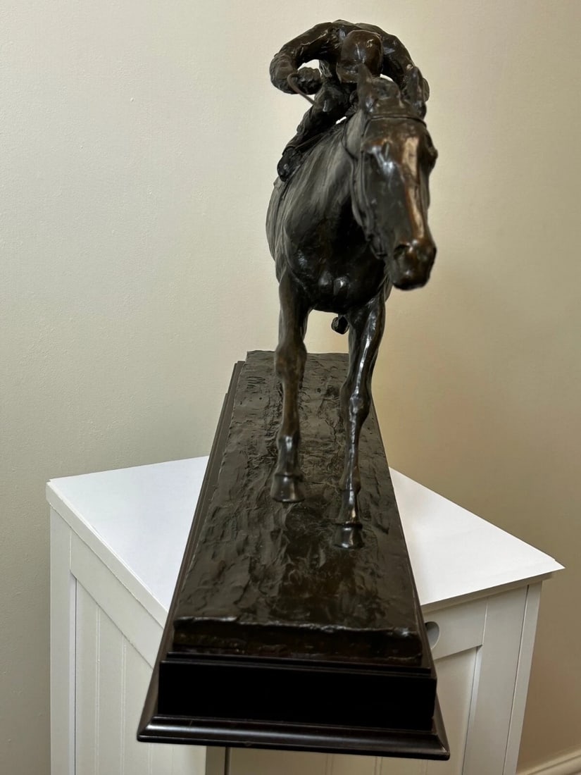 Bronze Race Horse Dunfermline Jockey Willie Carson Sculpture By Phillip Blacker - 7