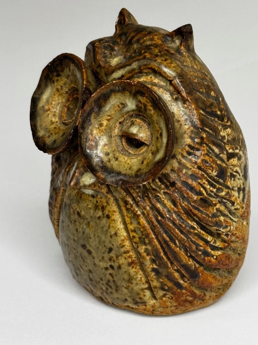 Owl Bird Surrealist Inspired Studio Pottery Sculpture - 4