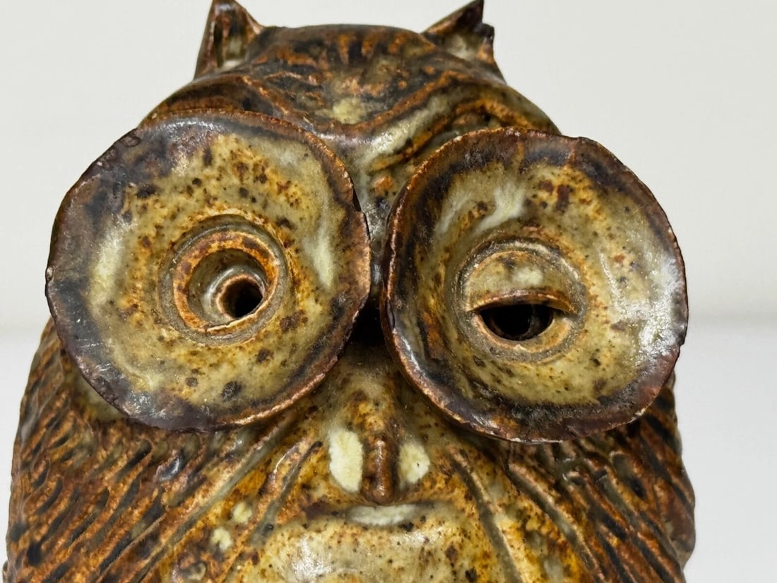 Owl Bird Surrealist Inspired Studio Pottery Sculpture - 5