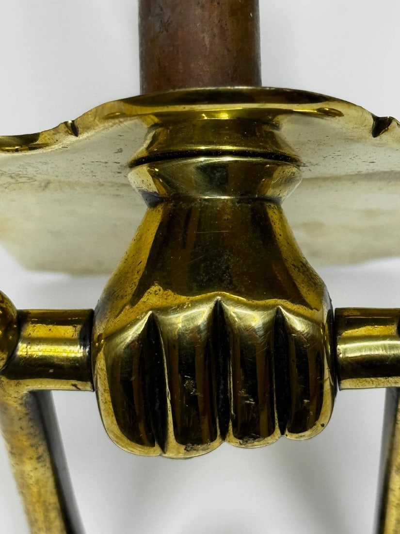 Brass Doctor’s Door Knocker Hand Holding Bar & Scallop Shell Near Highgrove - 5