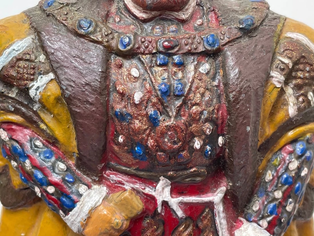 Historic Hand Painted Lead Figure of Tudor English King Henry VIII Sculpture - 4