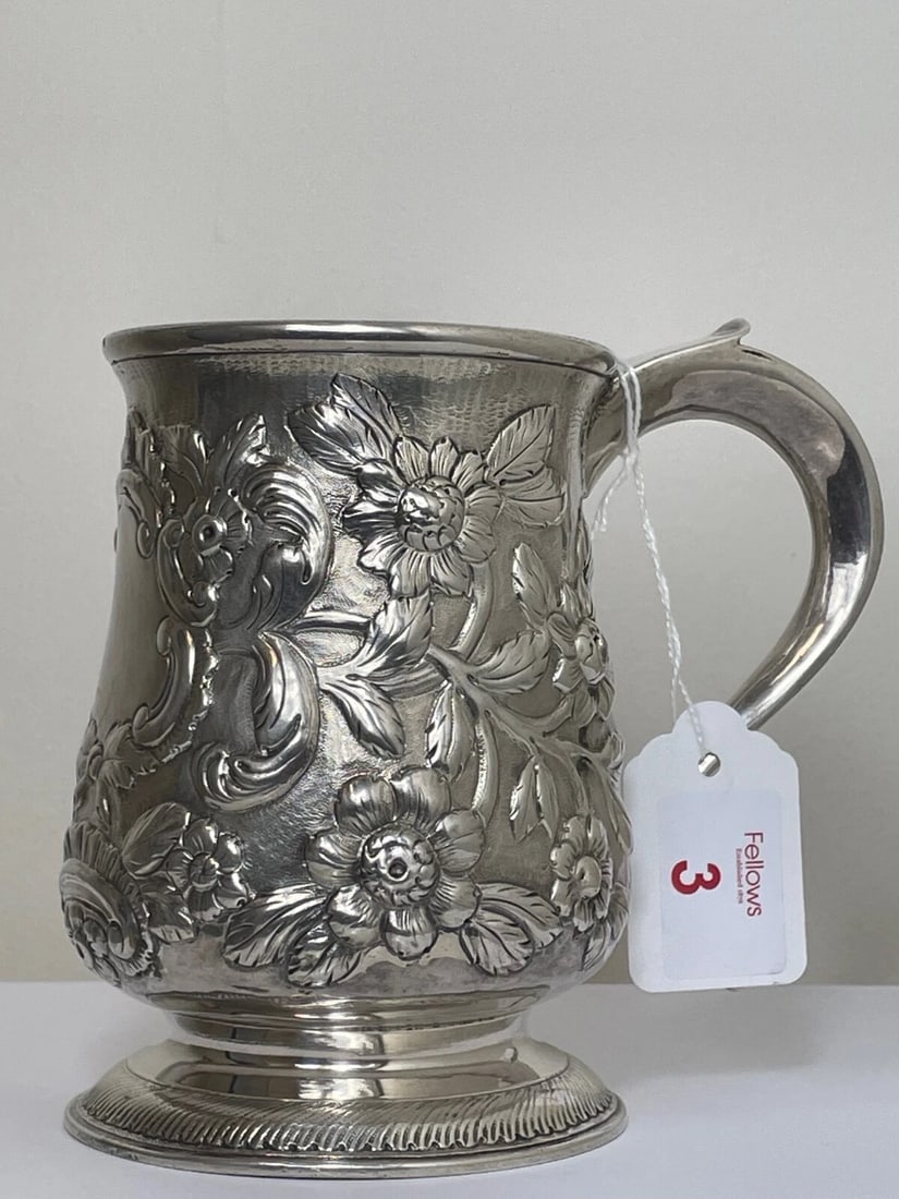 18th Century Sterling Silver Gilded Tankard C1774 By John Langlands Newcastle - 6