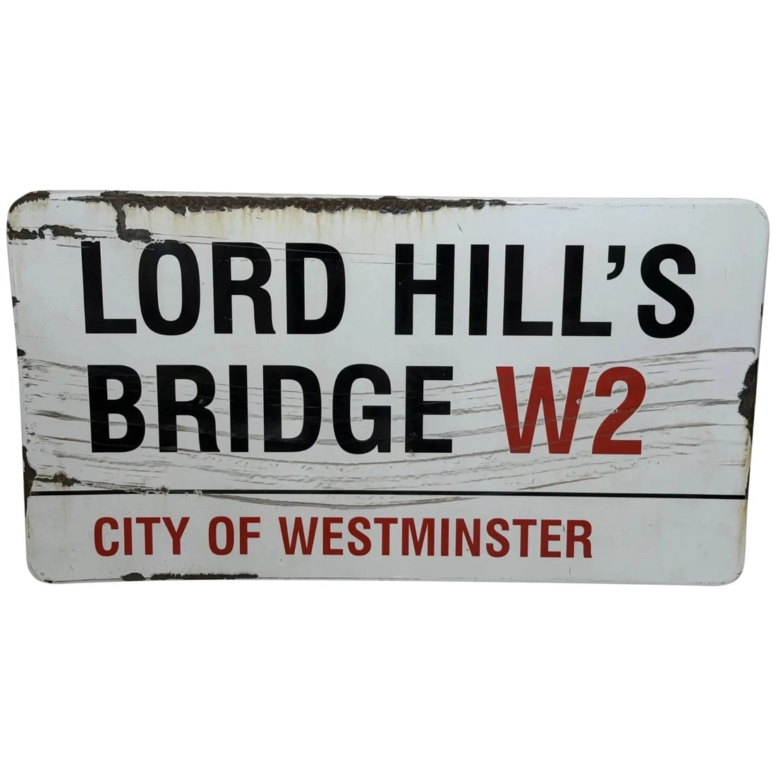 Lord Hill’s Bridge W2 Original City of Westminster Enamel Street Sign C1967 (1 of 20)