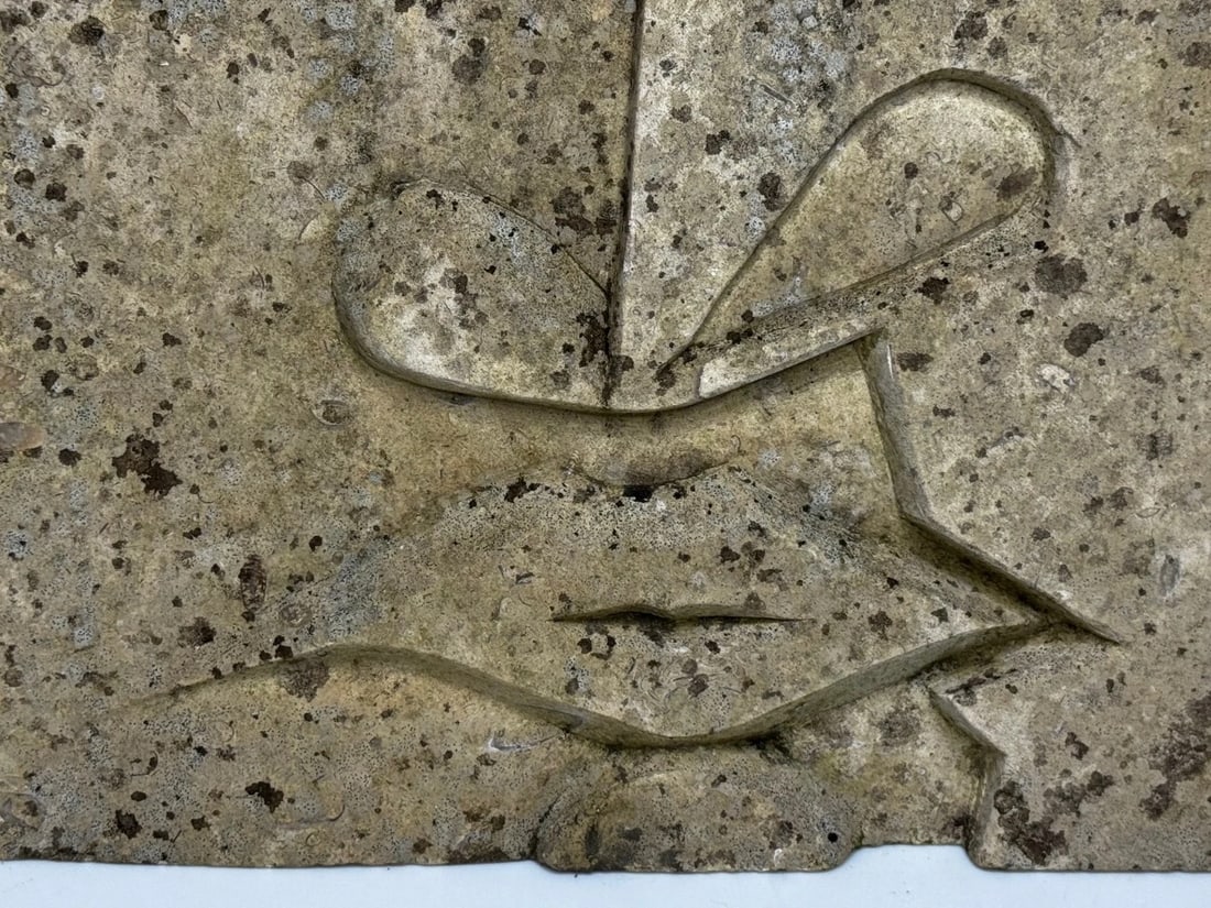 Modernist Cubist Stone Face Relief In the Manner of Picasso & John Milne School - 12