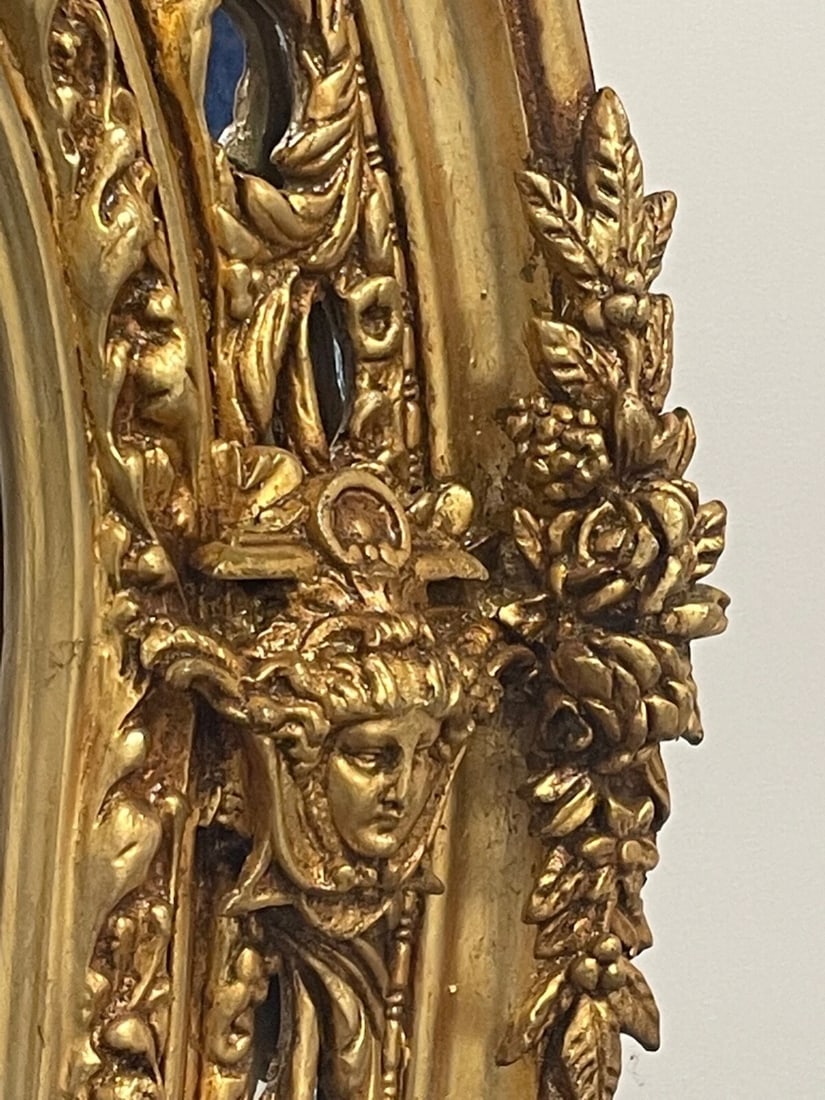 HUGE 193cm French Gilt Rococo Wall Mirror – Sphinx Masks, Napoleon III Style - 5