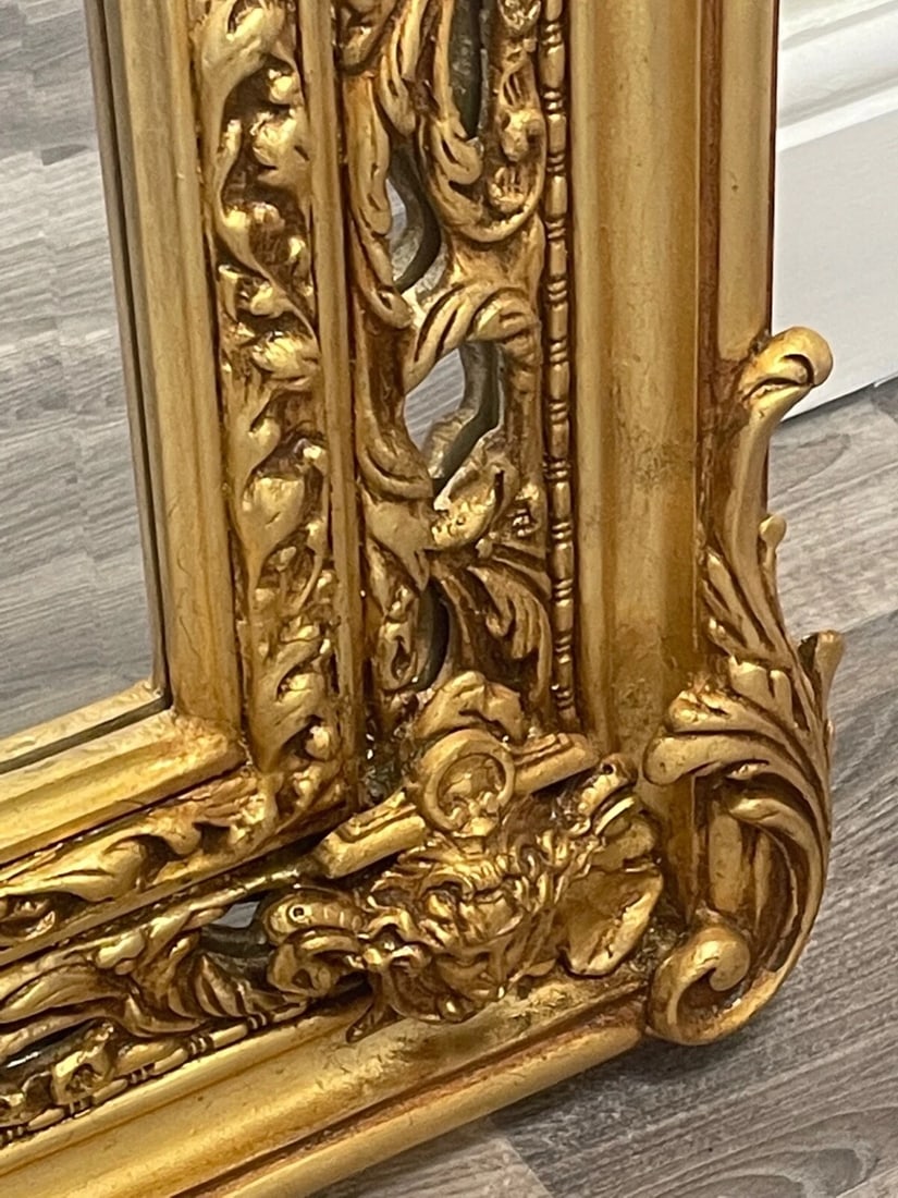 HUGE 193cm French Gilt Rococo Wall Mirror – Sphinx Masks, Napoleon III Style - 6