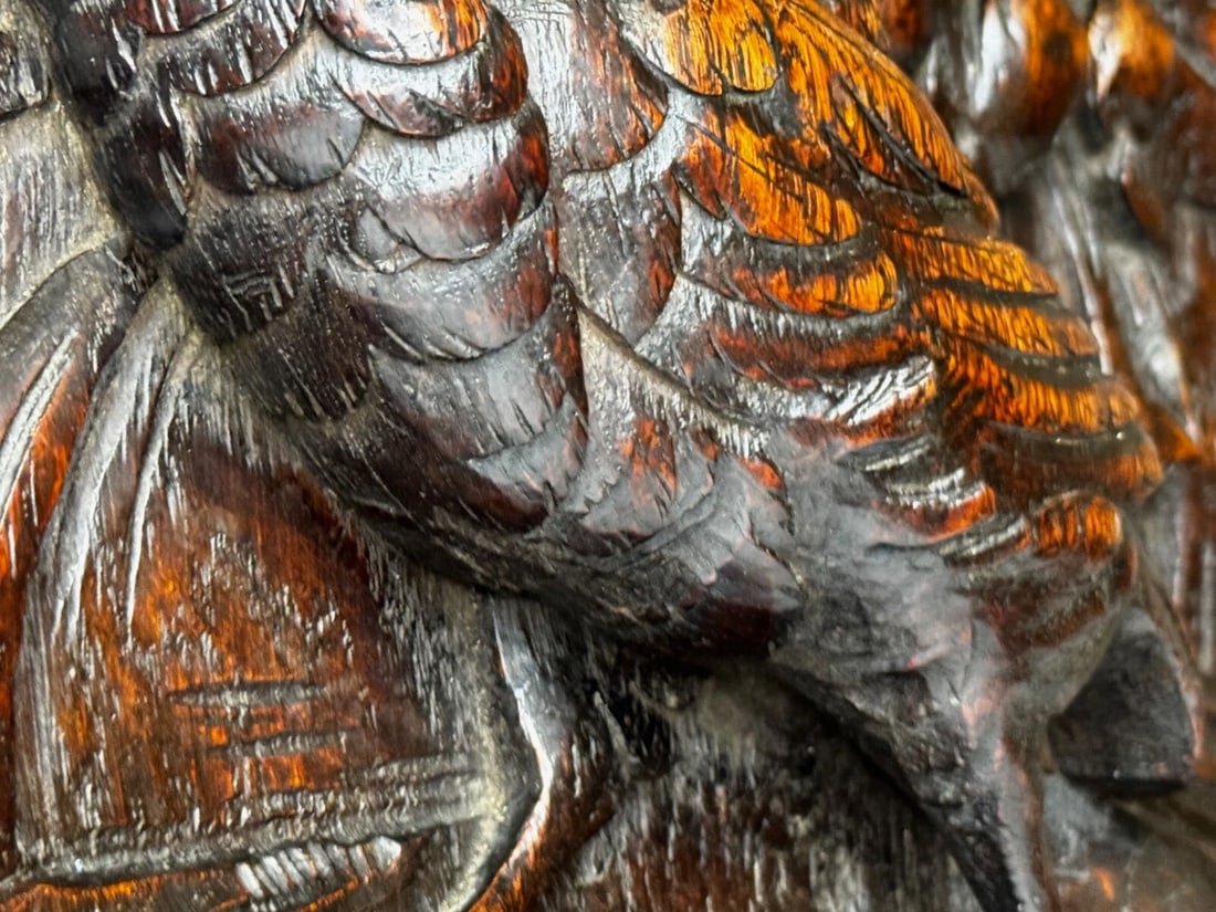 Exceptional Victorian Carved Hunting Panel Pugin Design Grouse in Wetlands - 19