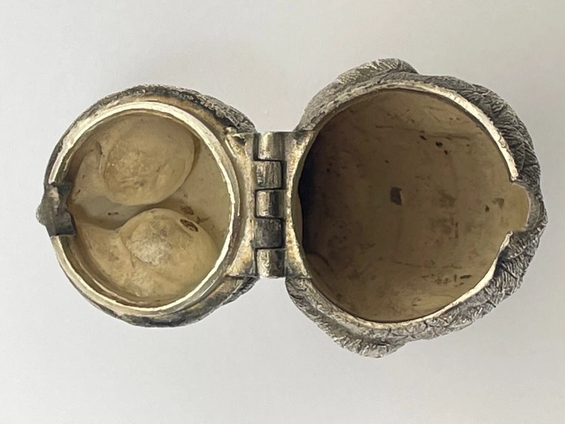 Victorian Revival Decorative Small Owl Mustard Pot Silver Plate After George Fox - 10
