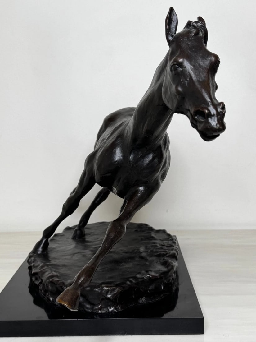 Equestrian Bronze Masterpiece of Motion Galloping Horse by Enzo Plazzotta No 6/9 - 16