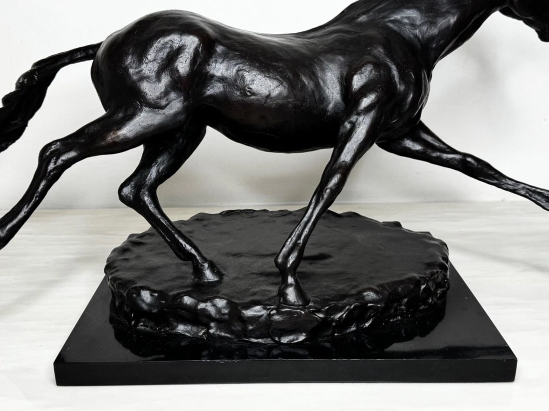 Equestrian Bronze Masterpiece of Motion Galloping Horse by Enzo Plazzotta No 6/9 - 3