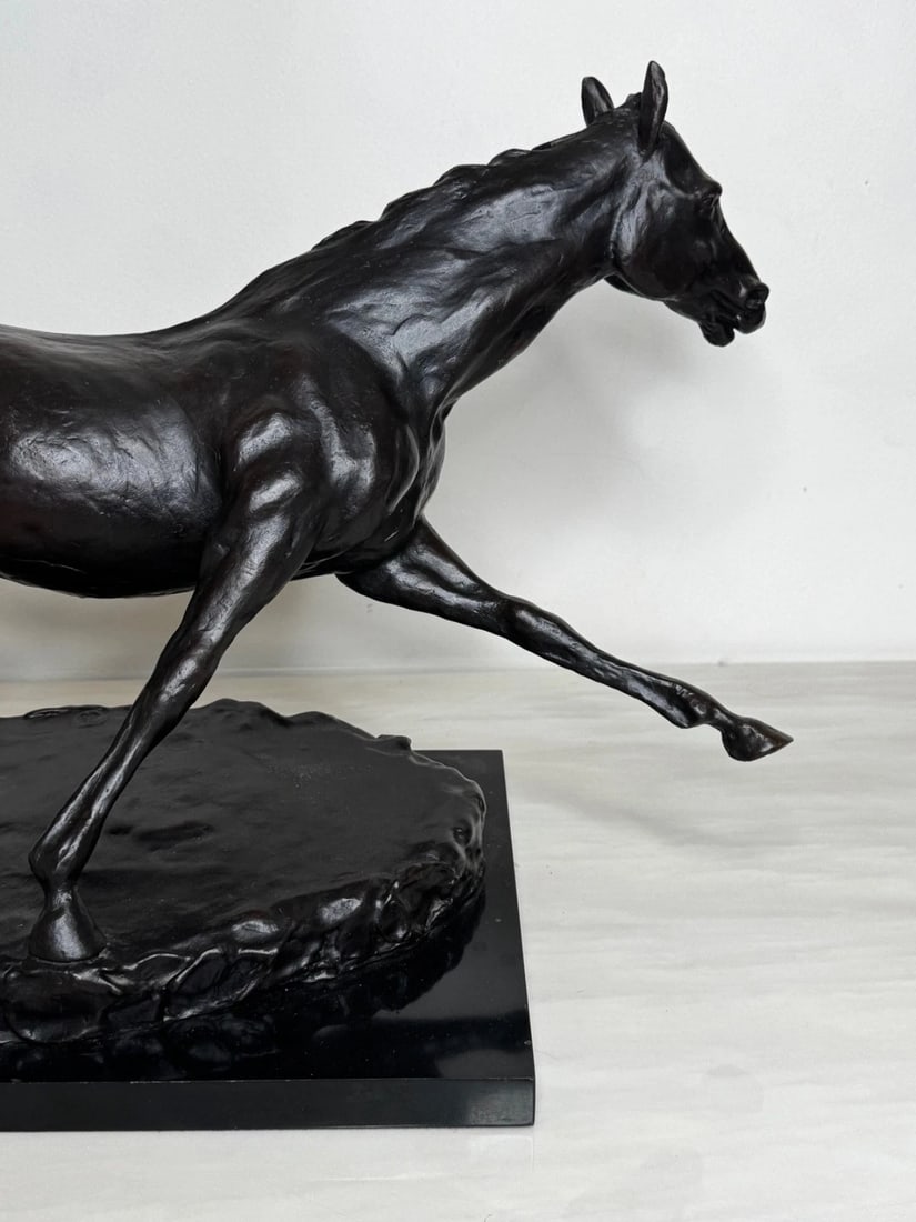 Equestrian Bronze Masterpiece of Motion Galloping Horse by Enzo Plazzotta No 6/9 - 4