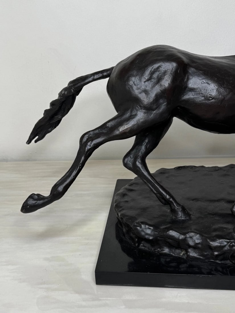 Equestrian Bronze Masterpiece of Motion Galloping Horse by Enzo Plazzotta No 6/9 - 5