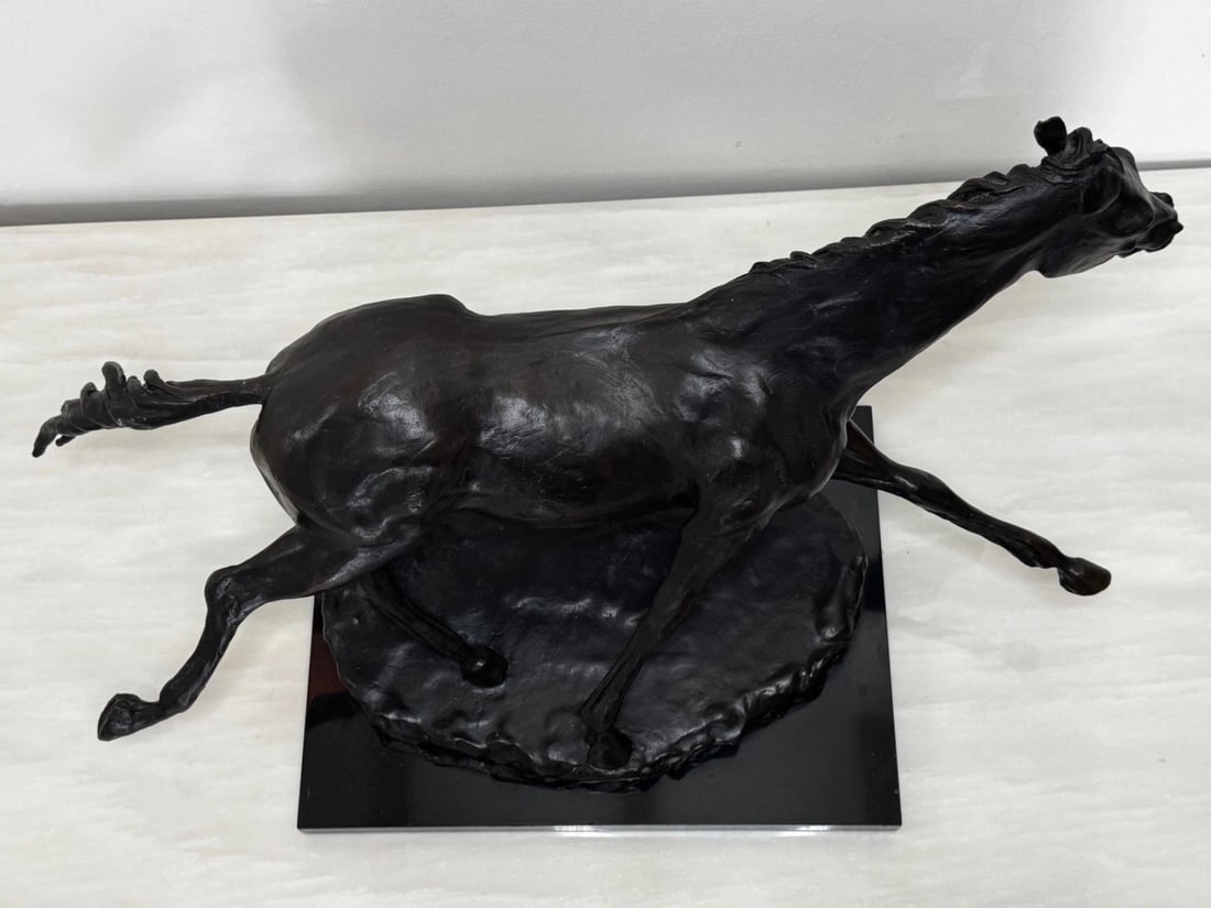 Equestrian Bronze Masterpiece of Motion Galloping Horse by Enzo Plazzotta No 6/9 - 9
