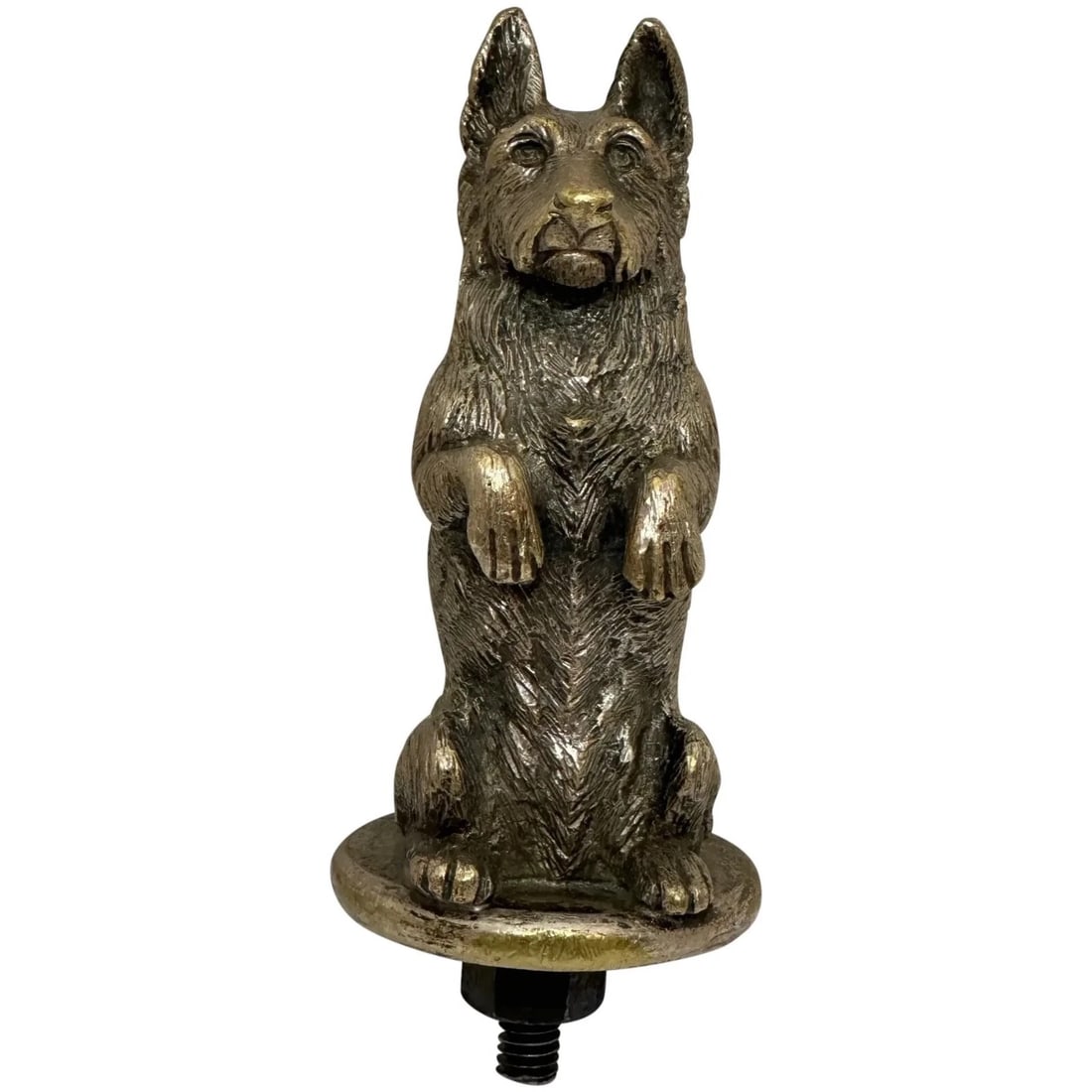 Small Antique Asprey Bronze Begging Scottie Dog Caesar Classic Car Mascot (1 of 20)
