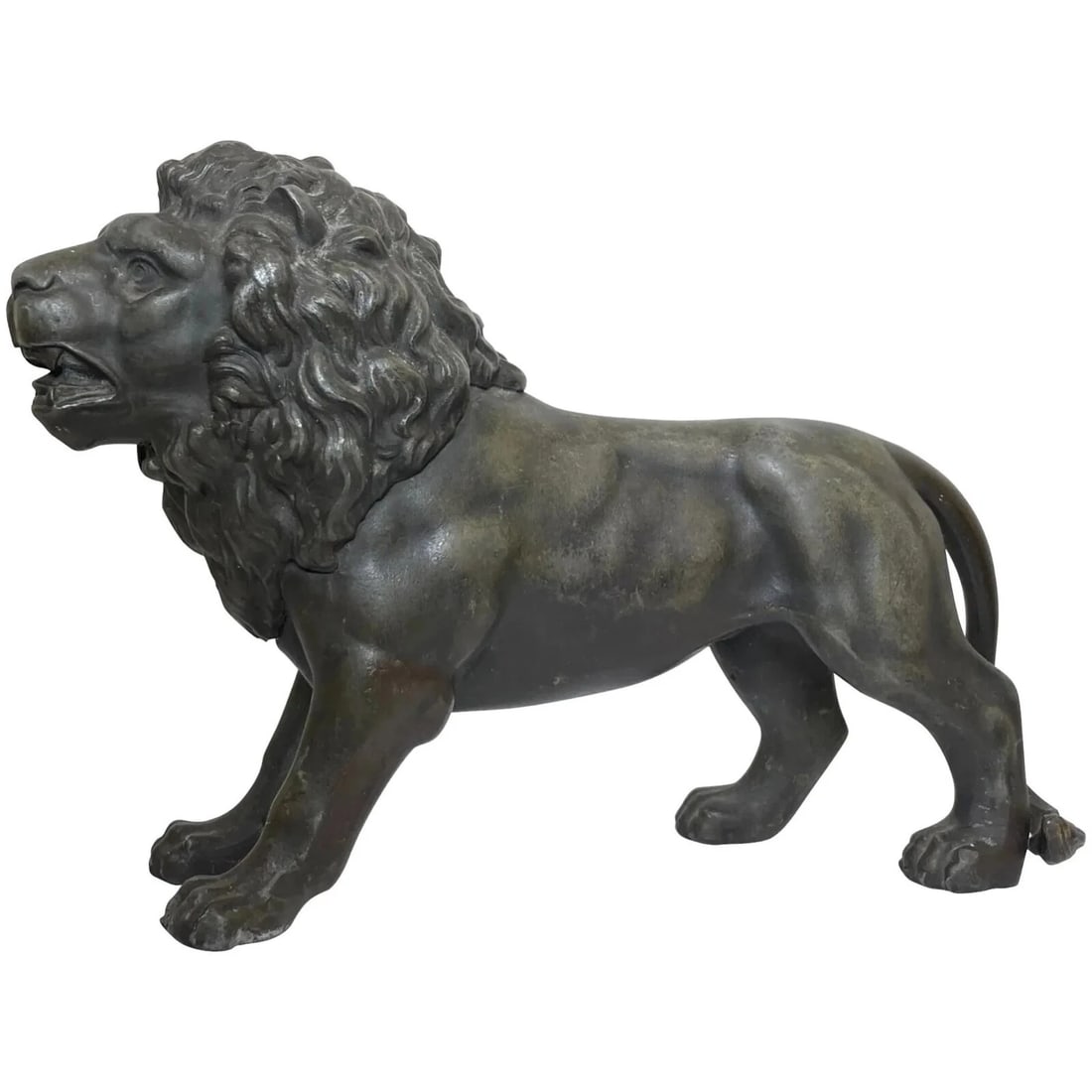 Impressive Antique Victorian Bronze Small Model Lion Sculpture (1 of 20)