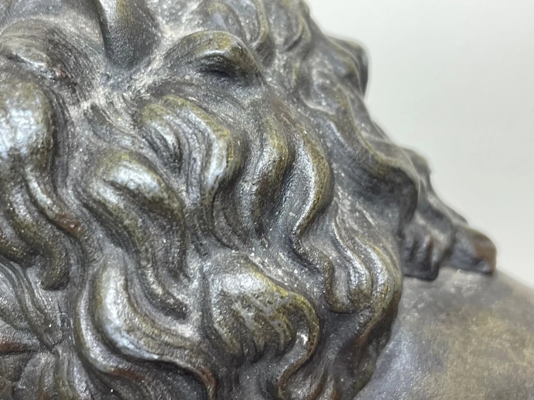 Impressive Antique Victorian Bronze Small Model Lion Sculpture - 8
