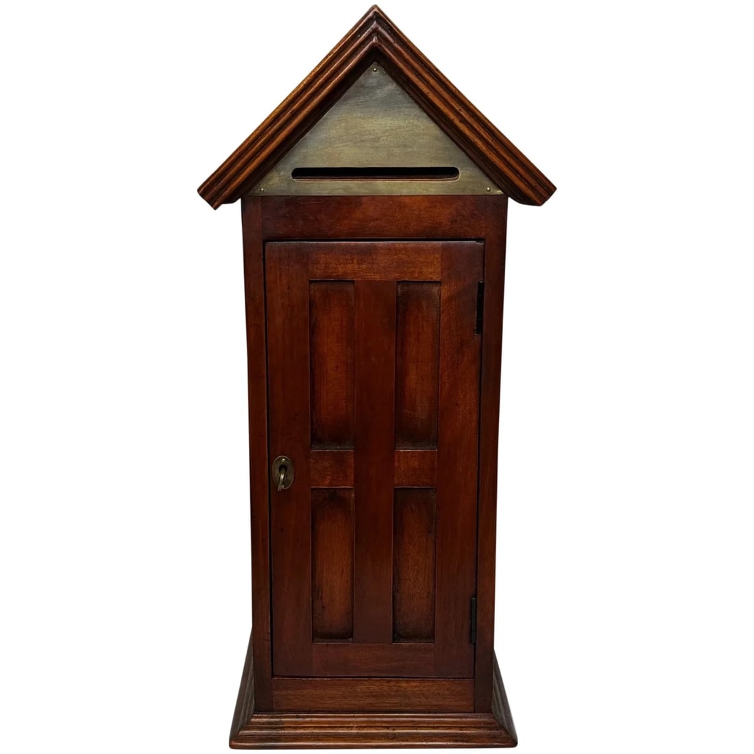 Arts & Crafts–Influenced Mahogany Palace Sentry Indoor Post Box Cabinet & Key (1 of 20)