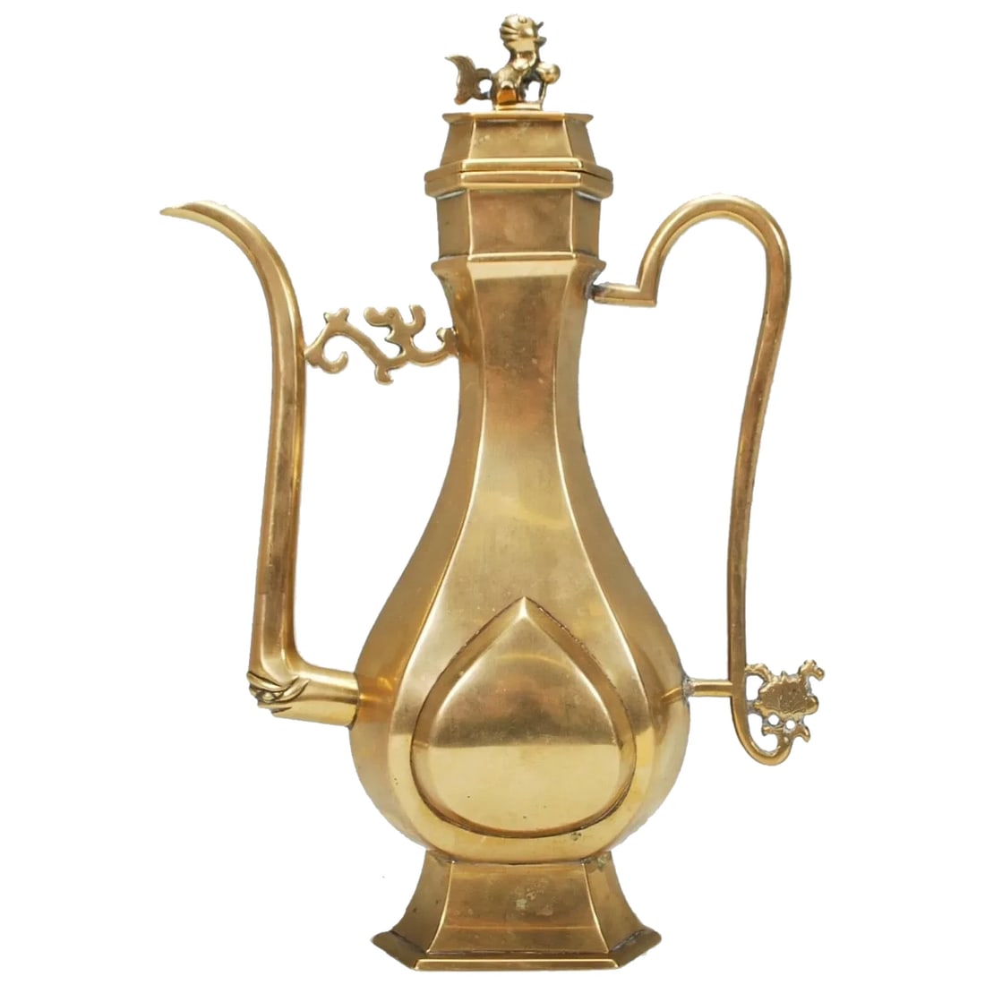 19th Century Chinese Kuang-Hsu Guangxu Qing Gilt Bronze Slim Teapot: 19th Century Chinese Kuang-Hsu Guangxu Qing Gilt Bronze Slim Teapot Click image to enlarge Description 1 Fine Original Antique 19th Century Chinese Kuang-Hsu Guangxu Qing Gilt Bronze Slim Teapot. Of a