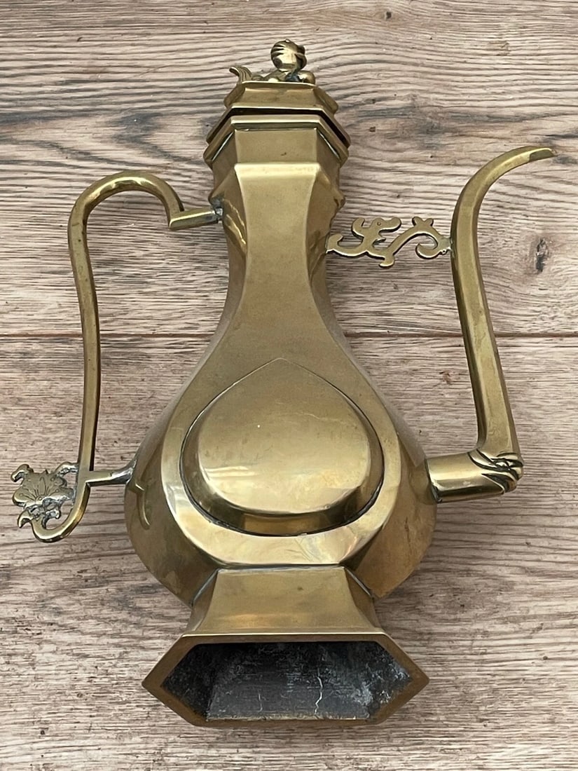 19th Century Chinese Kuang-Hsu Guangxu Qing Gilt Bronze Slim Teapot - 3