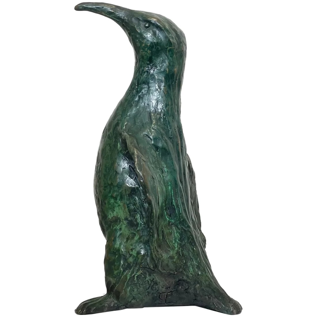 Patinated Bronze Model Of Aquatic Flightless Penguin Sculpture (1 of 20)