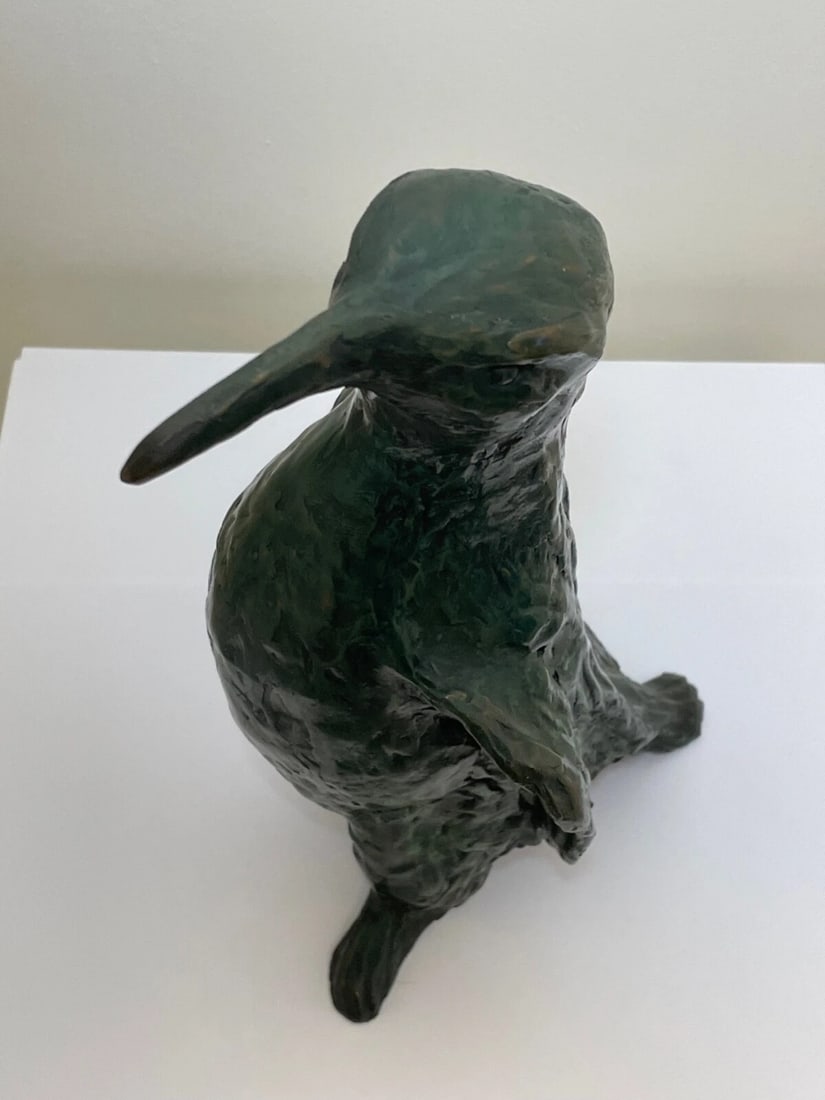 Patinated Bronze Model Of Aquatic Flightless Penguin Sculpture - 3