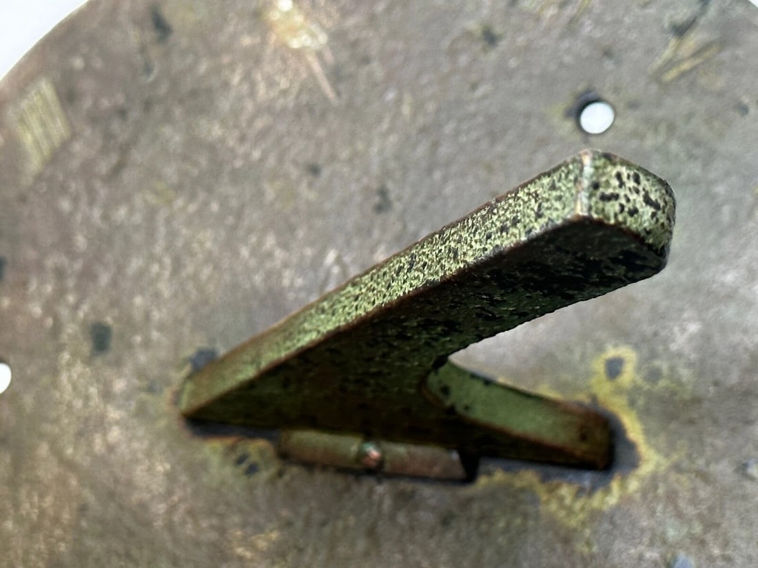 English Georgian Architectural Bronze Garden Round Sundial Top With Gnomon - 16