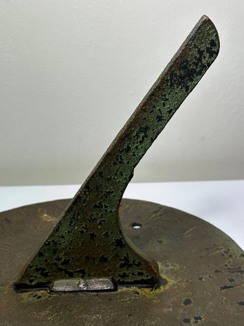 English Georgian Architectural Bronze Garden Round Sundial Top With Gnomon - 7