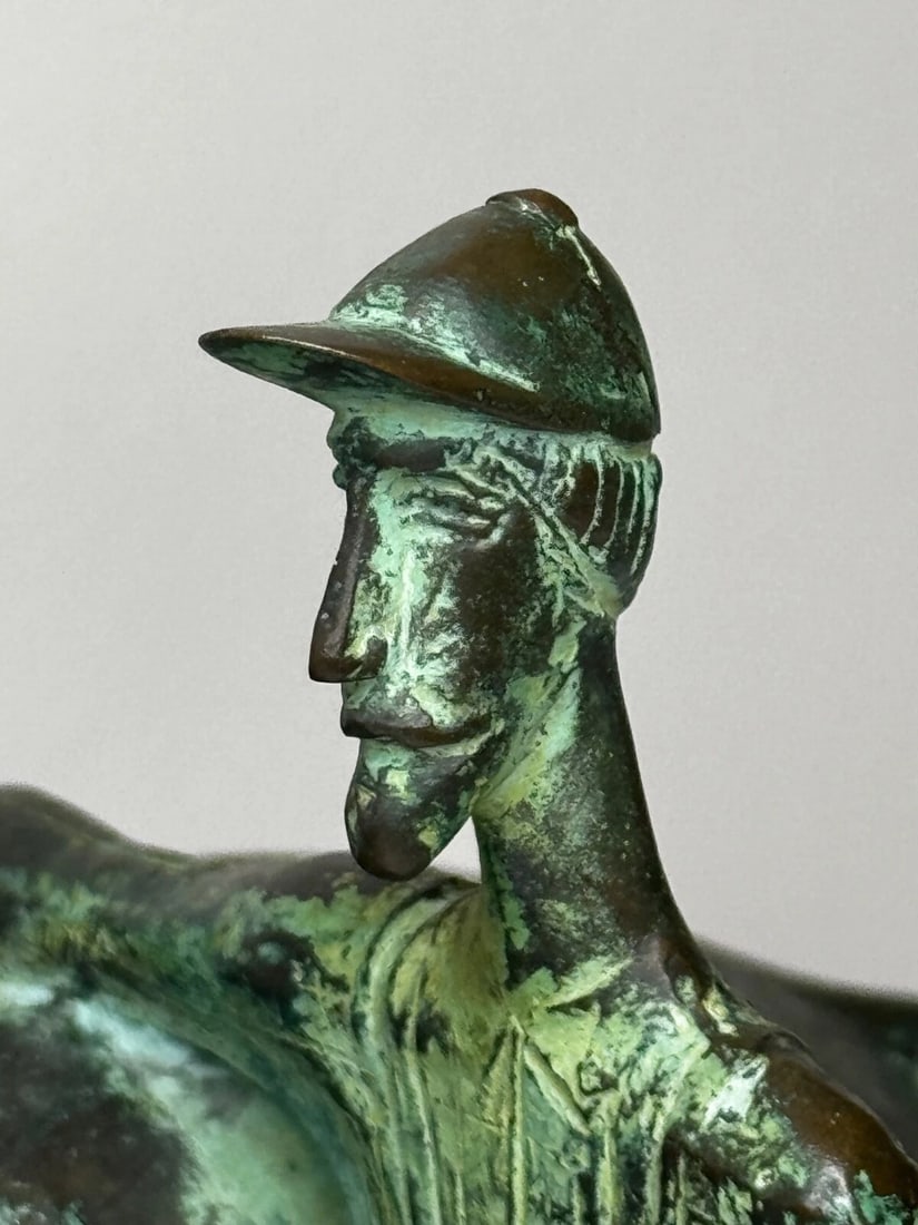 Bronze Race Horse & Jockey Group With Stable Hands Sculpture Attributed Carybé - 16