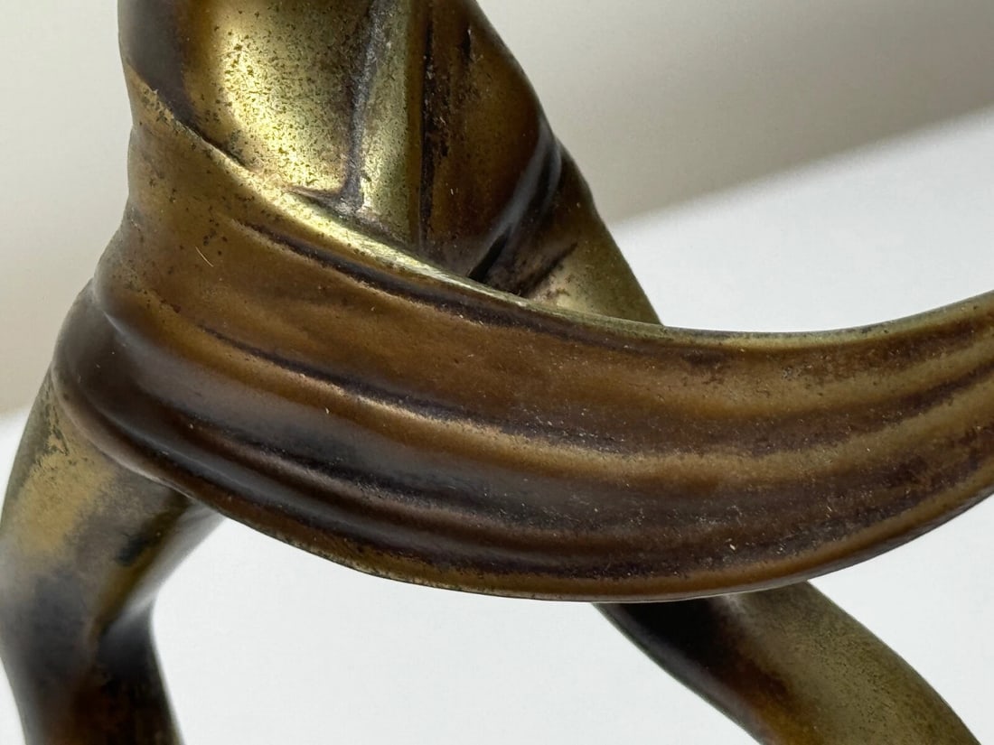 Austrian Art Deco Sculpture Dancing Lady Closed Eyes With Elegant Legs Lorenzl - 19