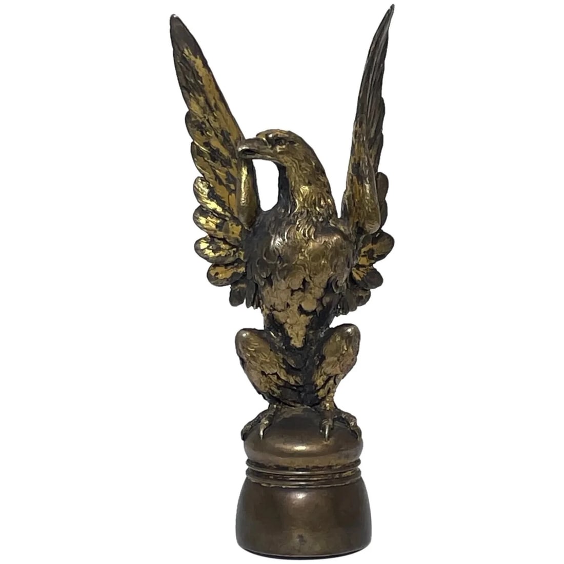 French 19th Century Gilt Bronze Eagle Bird Desk Wax Seal Stamp Sculpture (1 of 20)