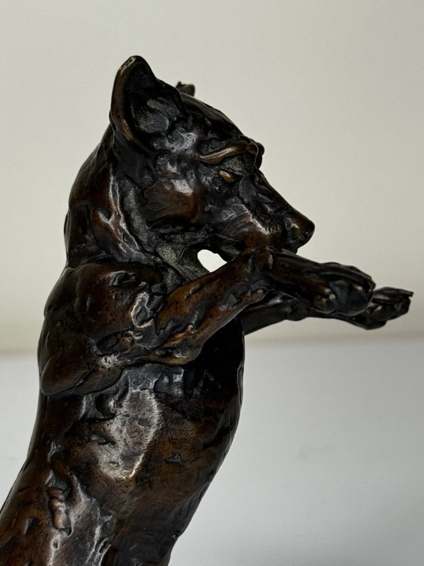 Standing Dog Jack Russell Patinated Bronze Sculpture By Lucy Kinsella - 10