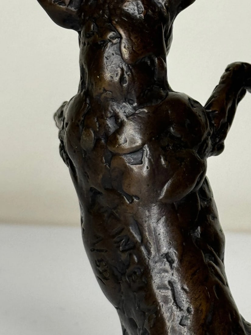 Standing Dog Jack Russell Patinated Bronze Sculpture By Lucy Kinsella - 16