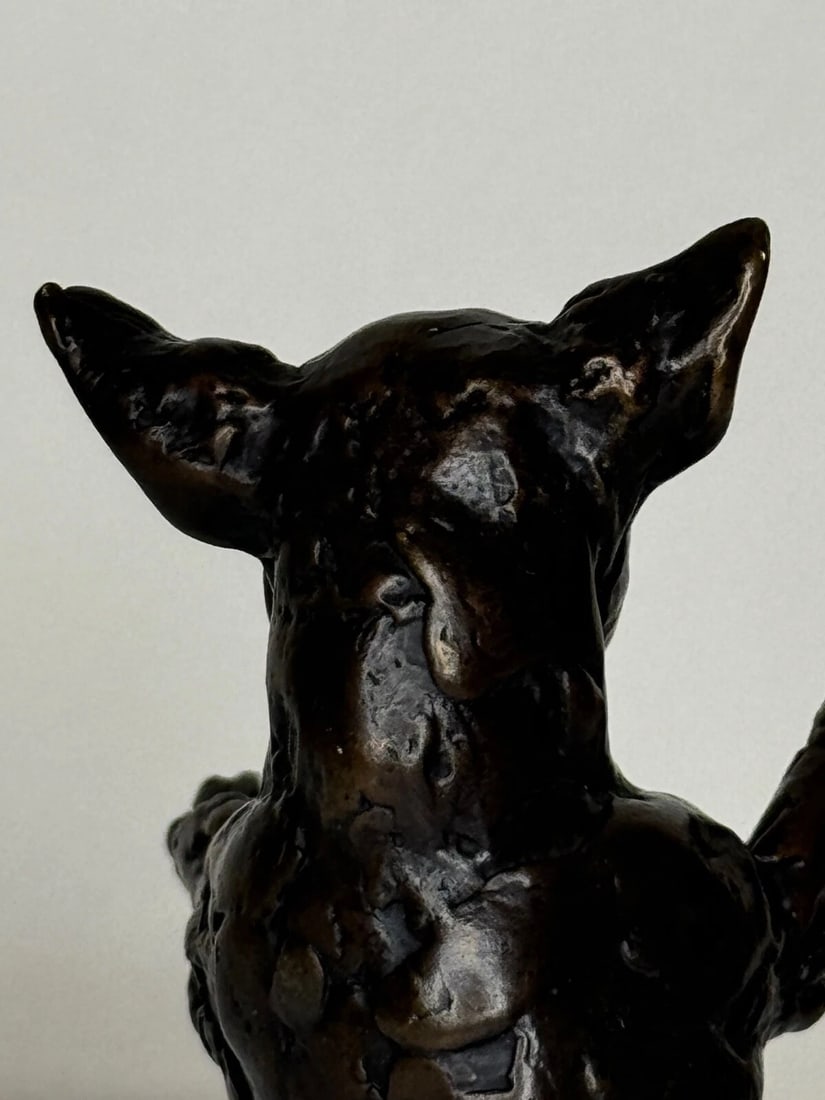 Standing Dog Jack Russell Patinated Bronze Sculpture By Lucy Kinsella - 17