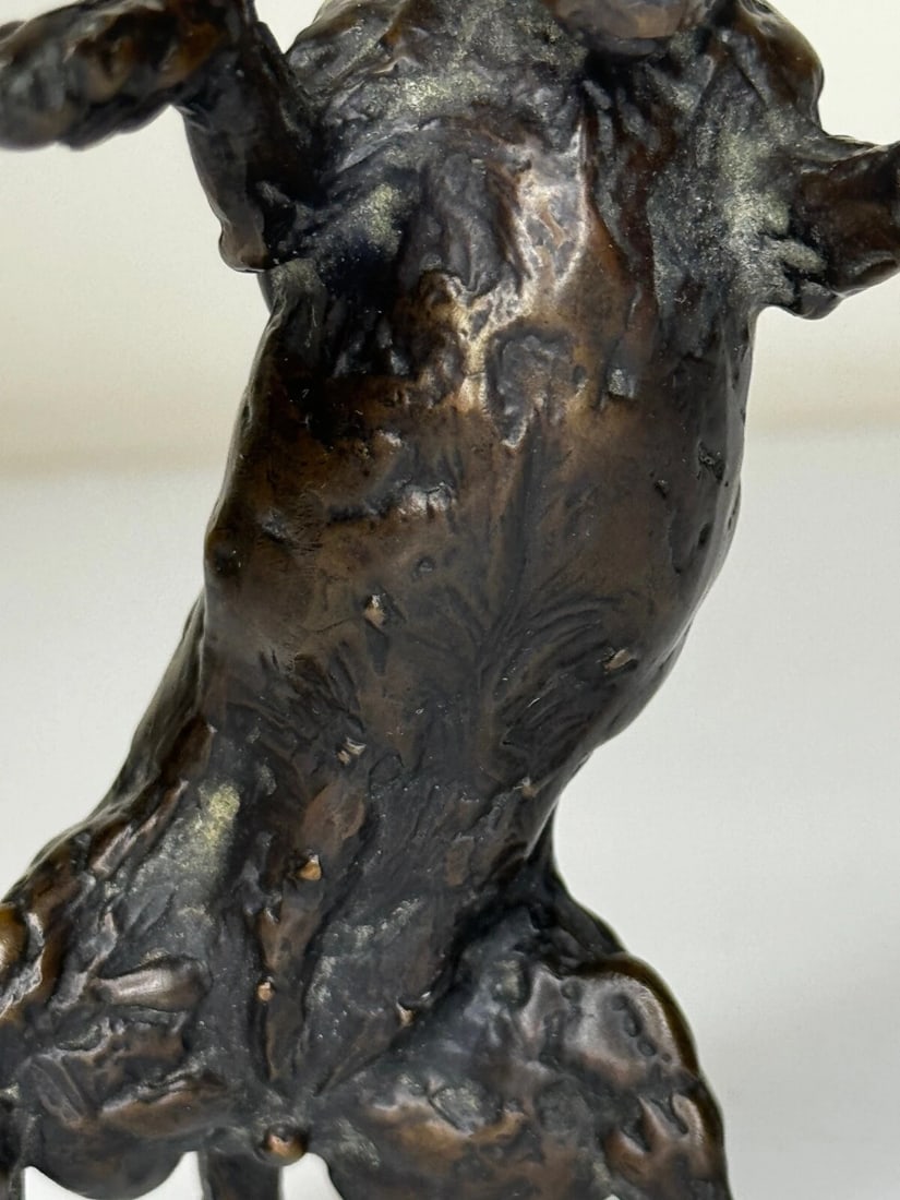 Standing Dog Jack Russell Patinated Bronze Sculpture By Lucy Kinsella - 4