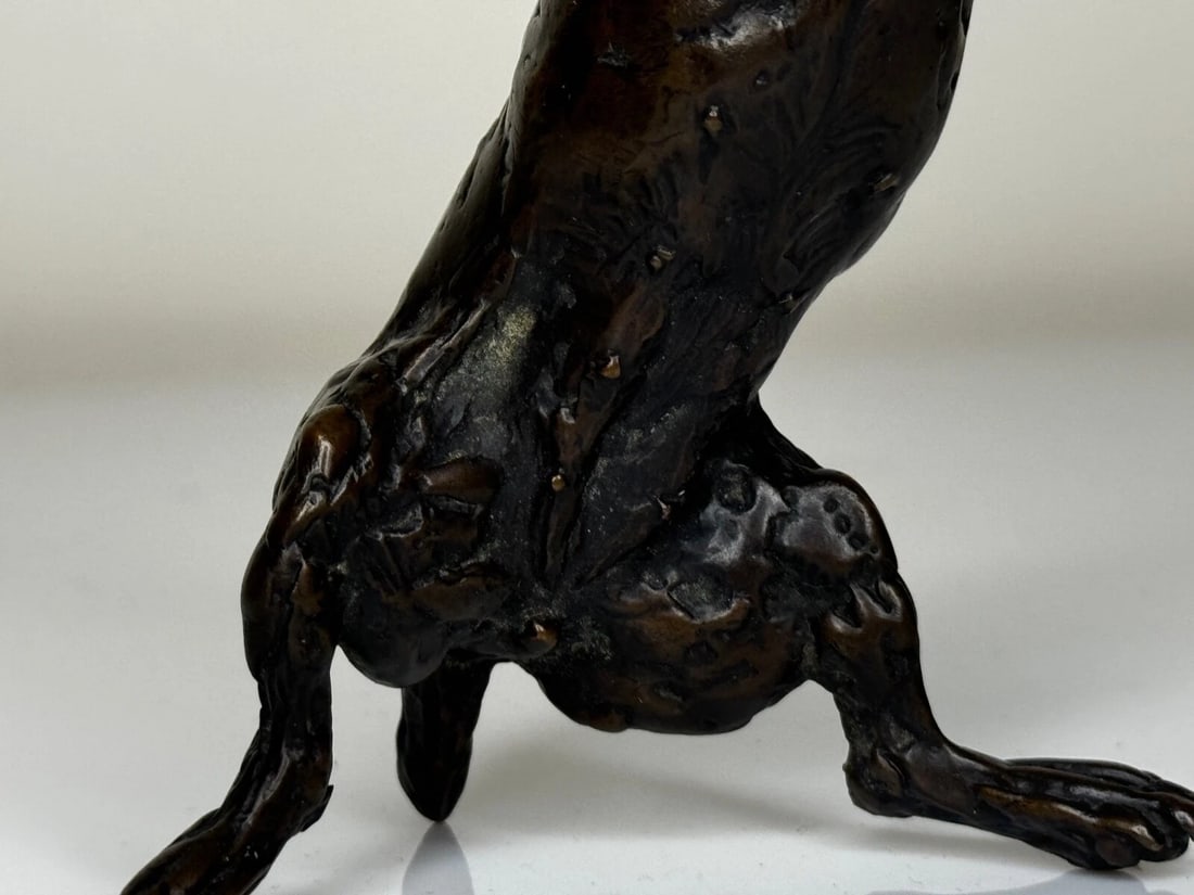 Standing Dog Jack Russell Patinated Bronze Sculpture By Lucy Kinsella - 6