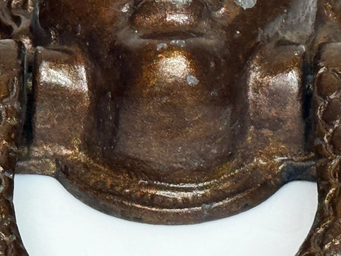 Pair Antique Neoclassical 19th Century Egyptian Sphinx Mask Bronze Door Knockers - 6