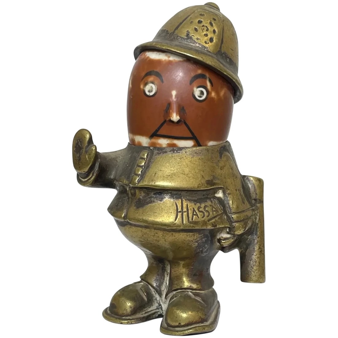 Fine Antique & Rare John Hassall “Robert Policeman” Car Mascot — Signed & Number (1 of 19)