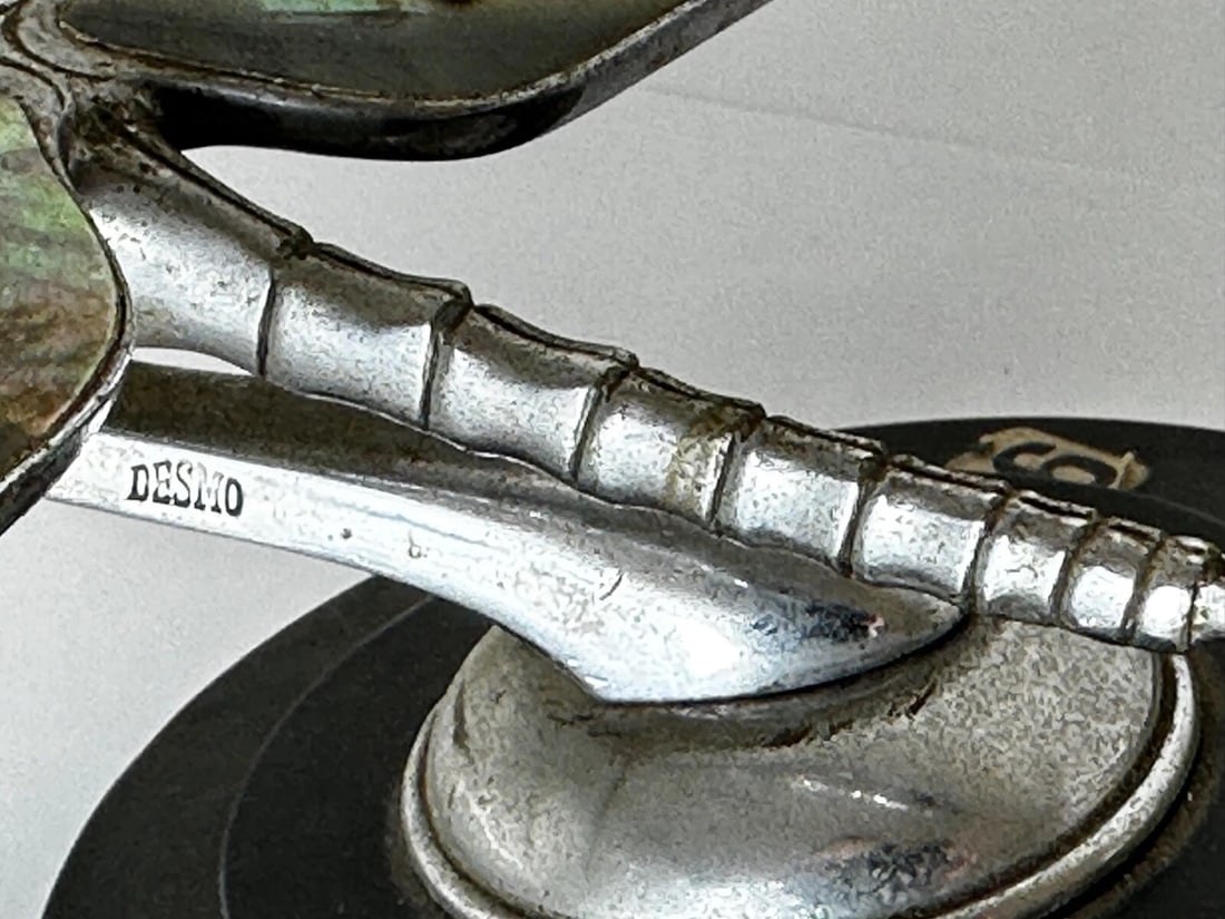 British Small Rare Art Deco Desmo Circa 1934 Dragonfly Car Mascot Sculpture - 18