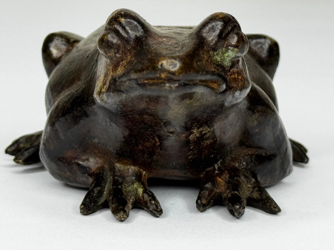 French Bronze Frog Parisian Workshop c1850 Sculpture In the Manner of Moigniez - 2