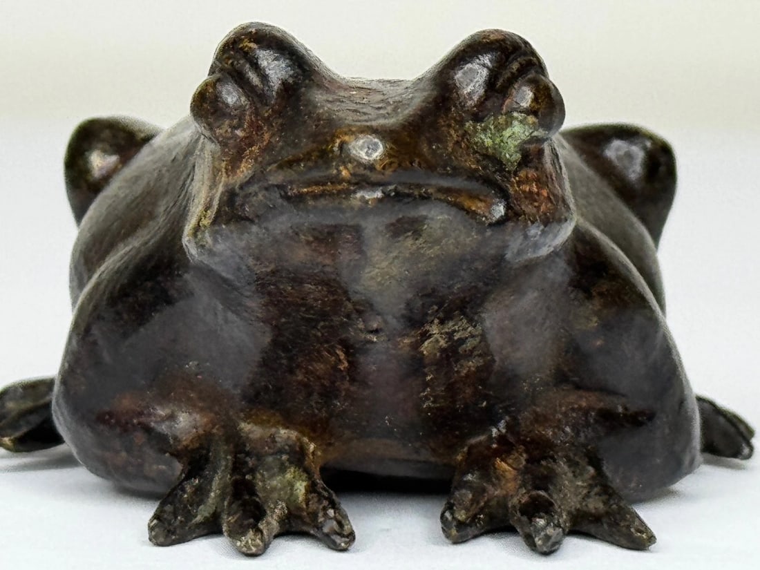 French Bronze Frog Parisian Workshop c1850 Sculpture In the Manner of Moigniez - 7