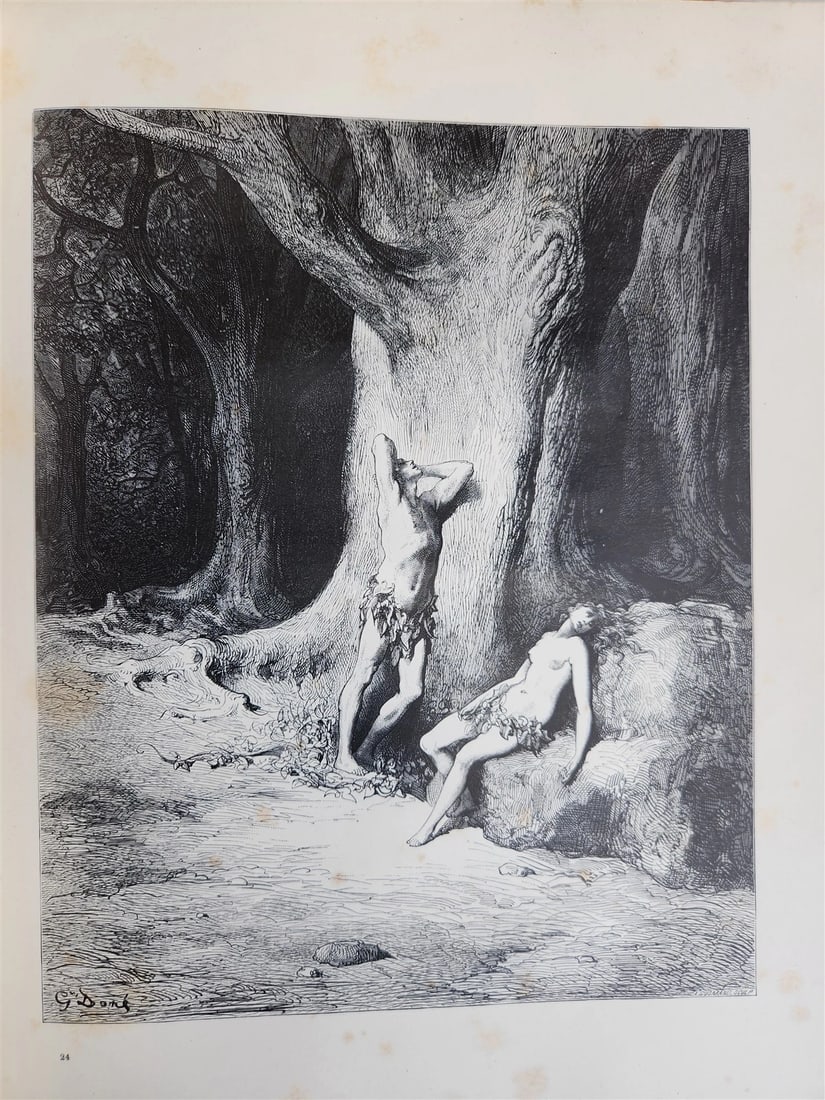 1884 MILTON'S PARADISE LOST illustrated by GUSTAVE DORE antique FOLIO in DUTCH - 3