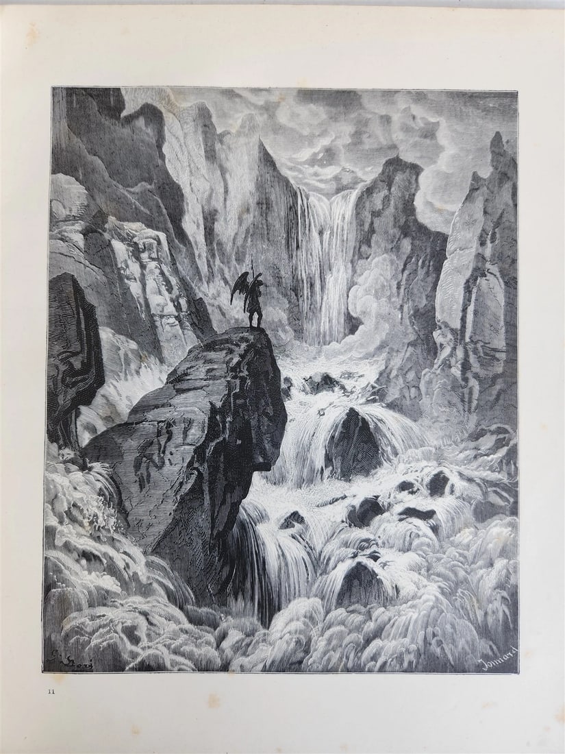 1884 MILTON'S PARADISE LOST illustrated by GUSTAVE DORE antique FOLIO in DUTCH - 5