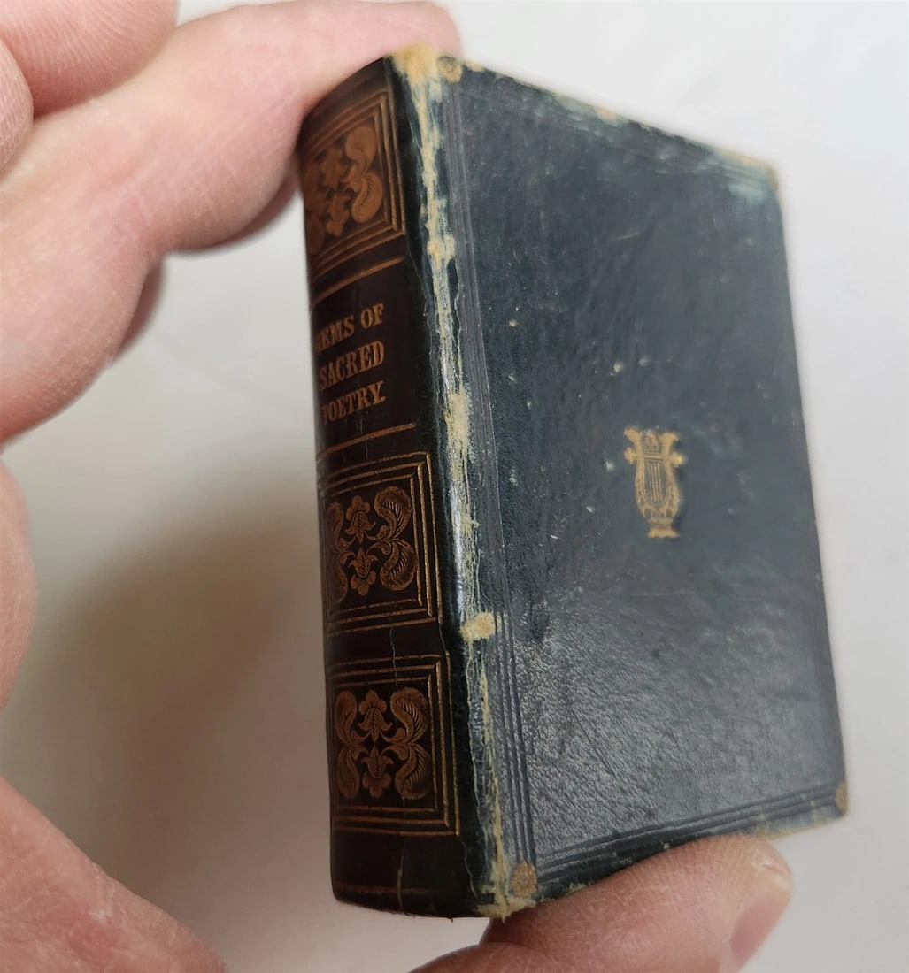 1840s MINIATURE BOOK GEMS of SACRED POETRY in ENGLISH antique (1 of 13)