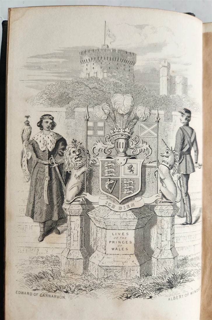 1860 THE BOOK of the PRINCES of WALES Heirs to the Crown of England antique - 2